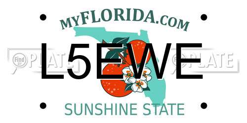 L5EWE Florida License Plate