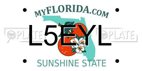L5EYL Florida License Plate