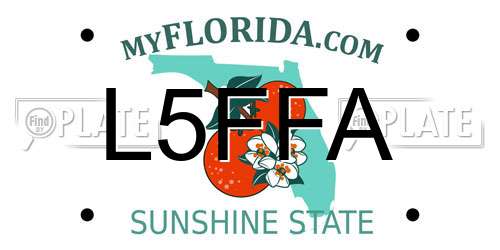 L5FFA Florida License Plate
