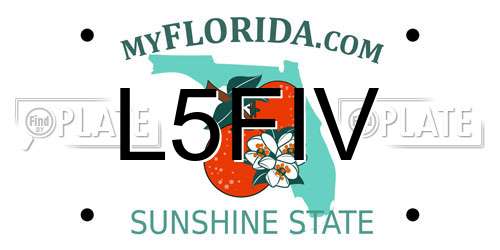 L5FIV Florida License Plate