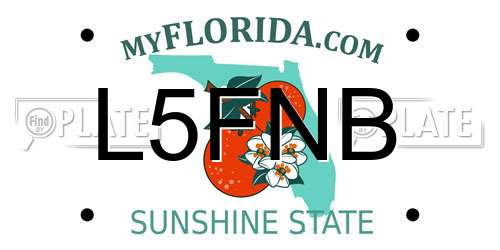 L5FNB Florida License Plate