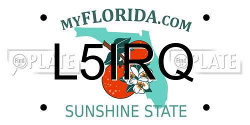 L5IRQ Florida License Plate