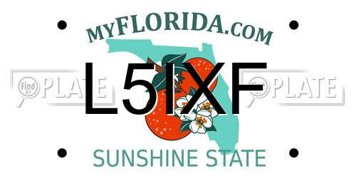 L5IXF Florida License Plate