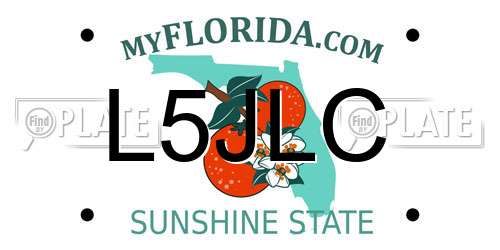 L5JLC Florida License Plate