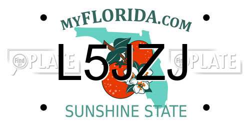 L5JZJ Florida License Plate
