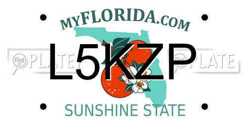 L5KZP Florida License Plate