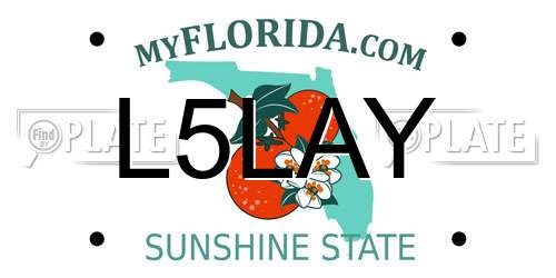 L5LAY Florida License Plate