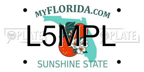 L5MPL Florida License Plate
