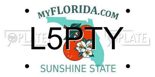L5PTY Florida License Plate