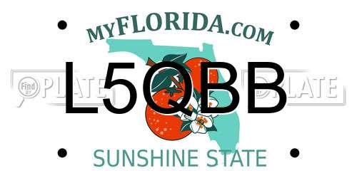 L5QBB Florida License Plate
