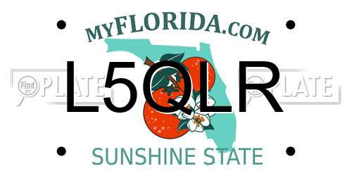 L5QLR Florida License Plate