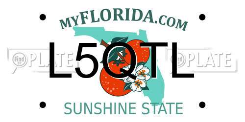 L5QTL Florida License Plate