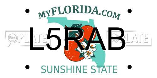 L5RAB Florida License Plate