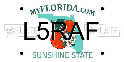 L5RAF Florida License Plate
