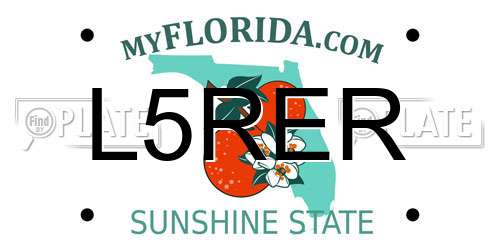 L5RER Florida License Plate