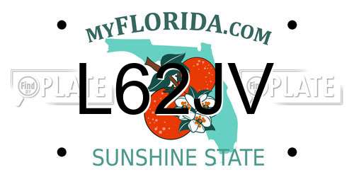 L62JV Florida License Plate