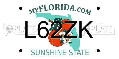 L62ZK Florida License Plate