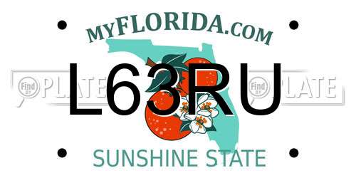 L63RU Florida License Plate