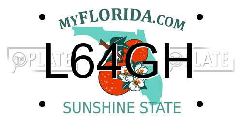 L64GH Florida License Plate