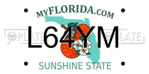 L64YM Florida License Plate