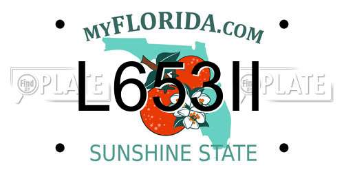L653II Florida License Plate