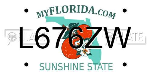 L676ZW Florida License Plate
