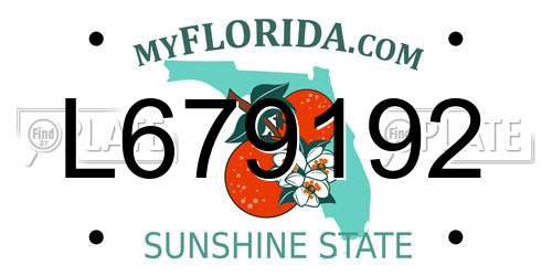 L679192 Florida License Plate