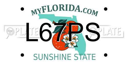 L67PS Florida License Plate