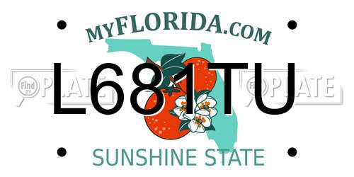 L681TU Florida License Plate