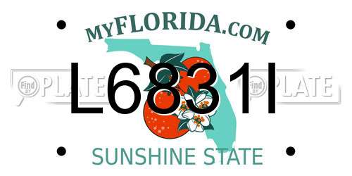 L6831I Florida License Plate