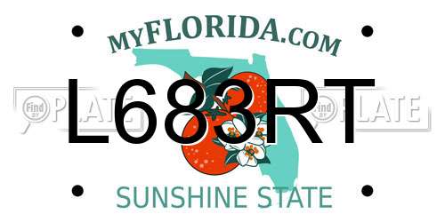 L683RT Florida License Plate
