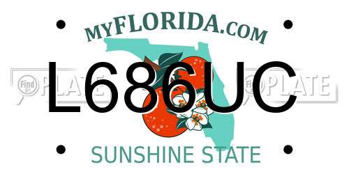 L686UC Florida License Plate