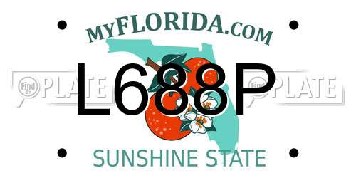 L688P Florida License Plate