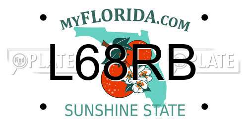 L68RB Florida License Plate