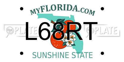 L68RT Florida License Plate