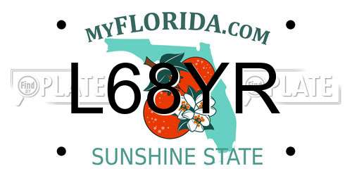 L68YR Florida License Plate