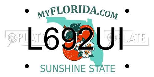 L692UI Florida License Plate