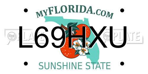 L69HXU Florida License Plate