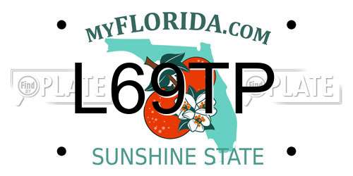 L69TP Florida License Plate