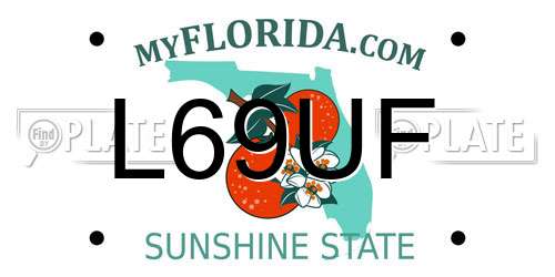 L69UF Florida License Plate