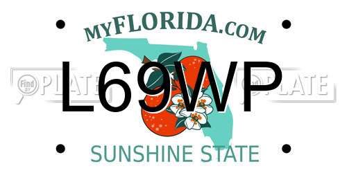 L69WP Florida License Plate