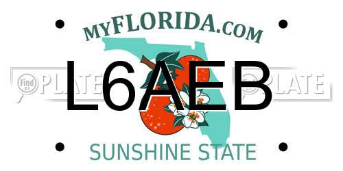 L6AEB Florida License Plate