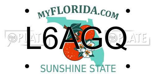 L6AGQ Florida License Plate