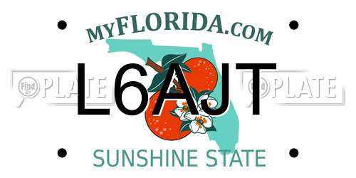 L6AJT Florida License Plate