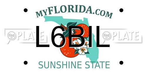 L6BIL Florida License Plate