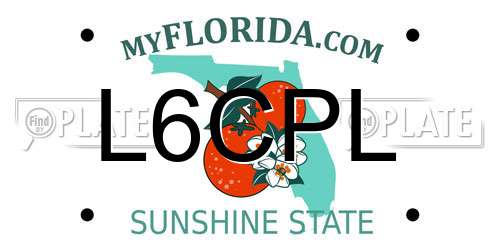 L6CPL Florida License Plate