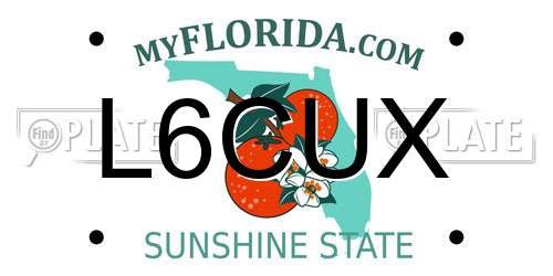 L6CUX Florida License Plate