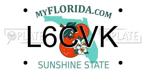 L6CVK Florida License Plate