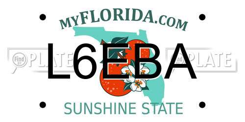 L6EBA Florida License Plate