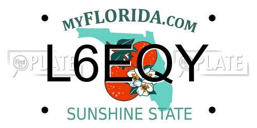 L6EQY Florida License Plate